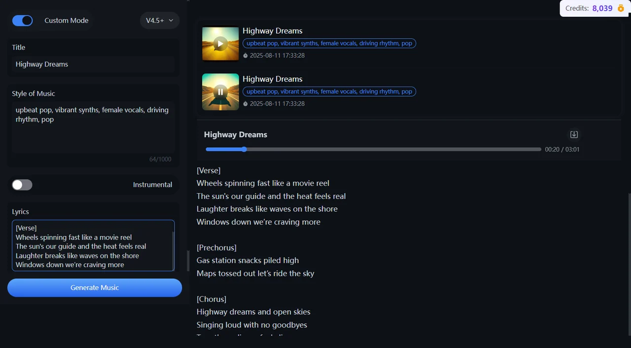 AI Music Generation API